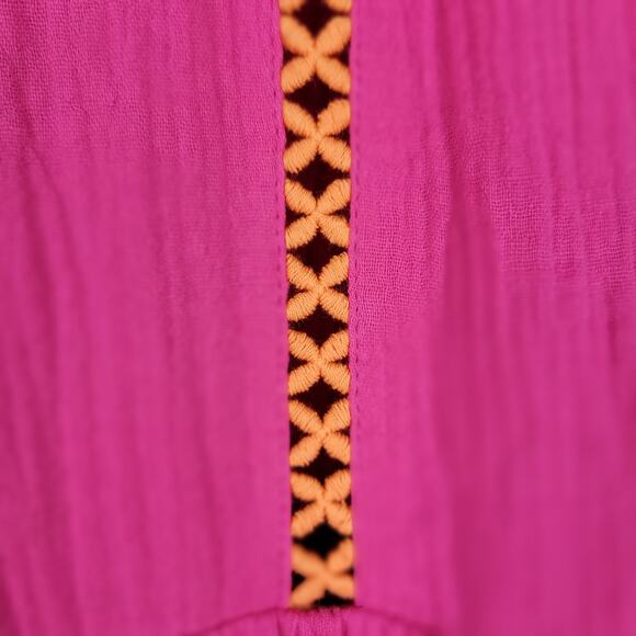 Scoop Womens Dress Sz 3XL Bright Pink 3/4 Sleeve Lace Detail Tiered Mini Belted‎ - Picture 8 of 14